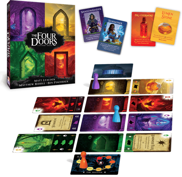 The Four Doors box and game components