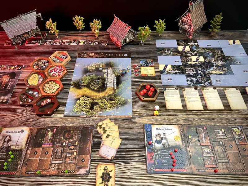 The Hunters A.D. 1492 campaign board in play