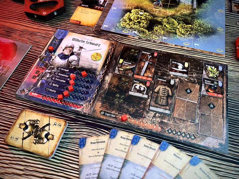 The Hunters A.D. 1492 game components