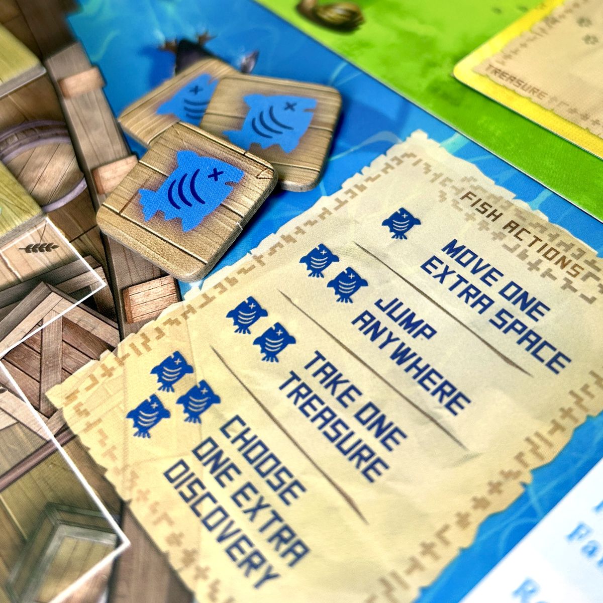Cat and treasure components from The Isle of Cats Duel