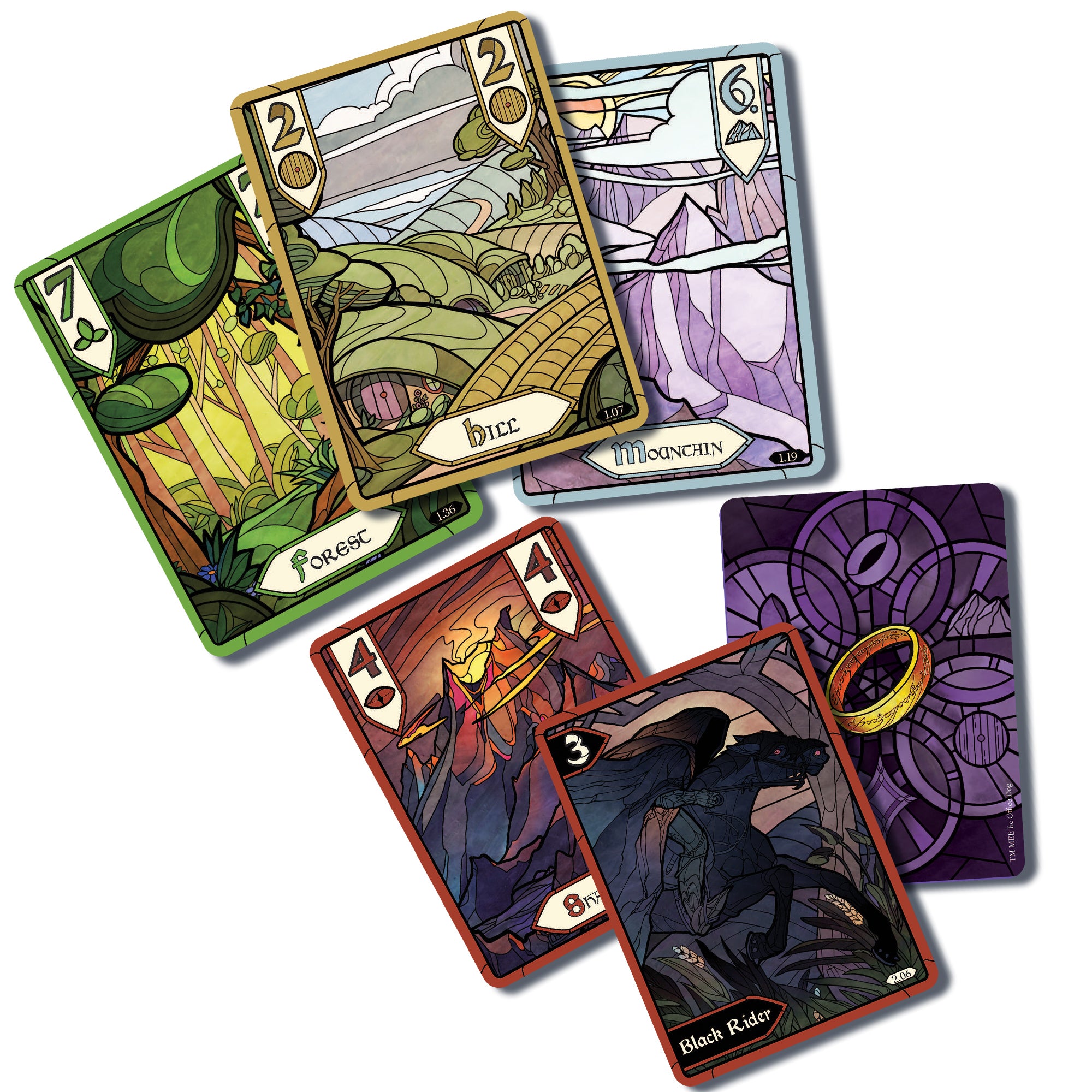 Fellowship trick-taking character and playing cards