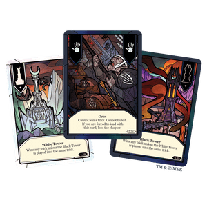 Card components from The Two Towers Trick-Taking Game