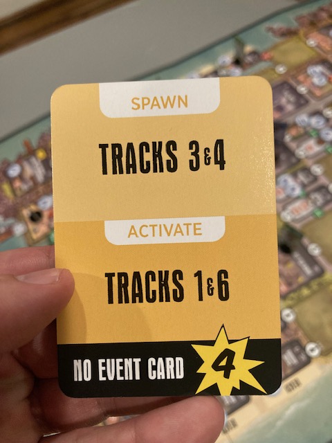 Plum Island Horror fate cards during play