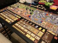 The Ruhr board game set up for two players