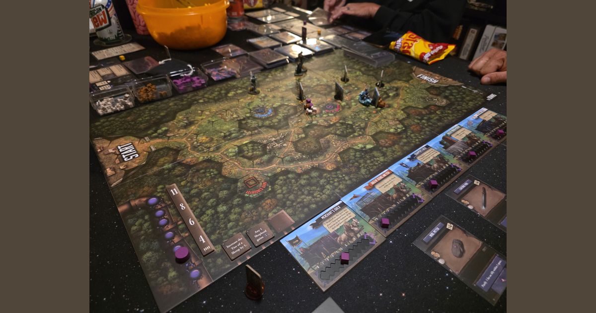 The Sheep board game in progress