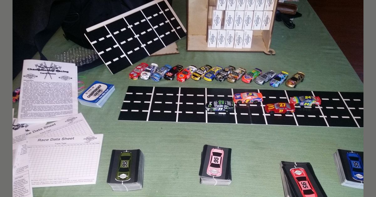 Stock Car Championship Racing table close-up