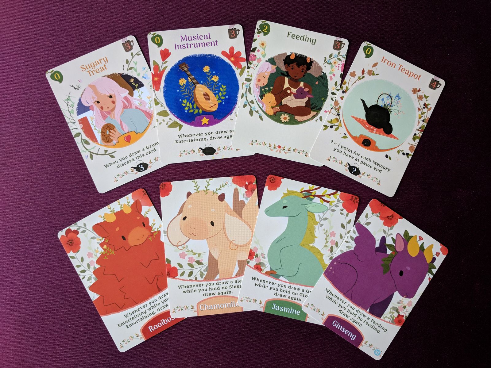 Tea Dragon Society starter and market cards