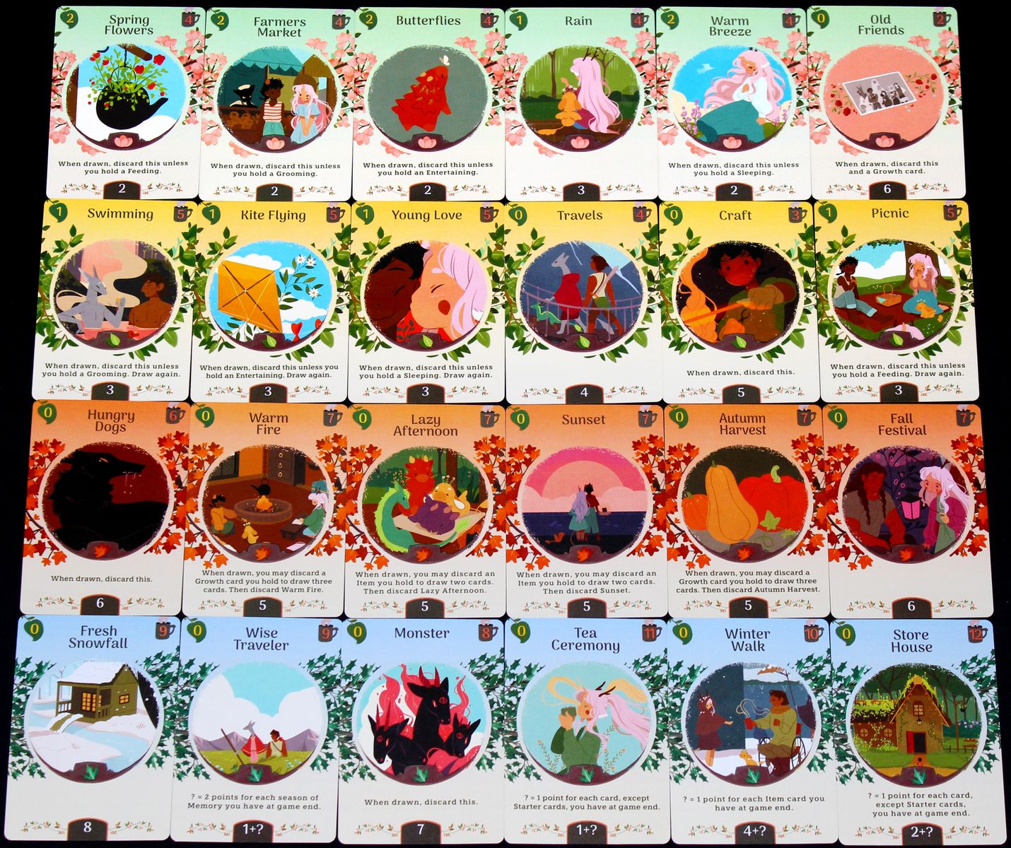 Tea Dragon Society illustrated memory cards