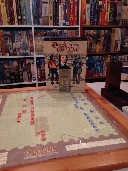 This Accursed Civil War counters on a battlefield map