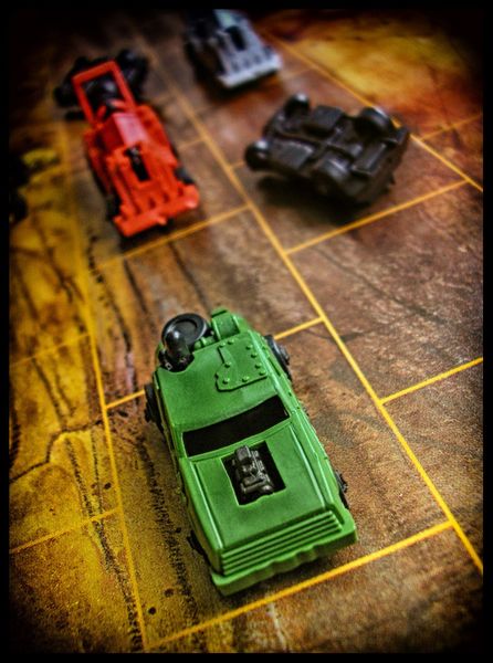 Thunder Road vehicles racing on modular road boards