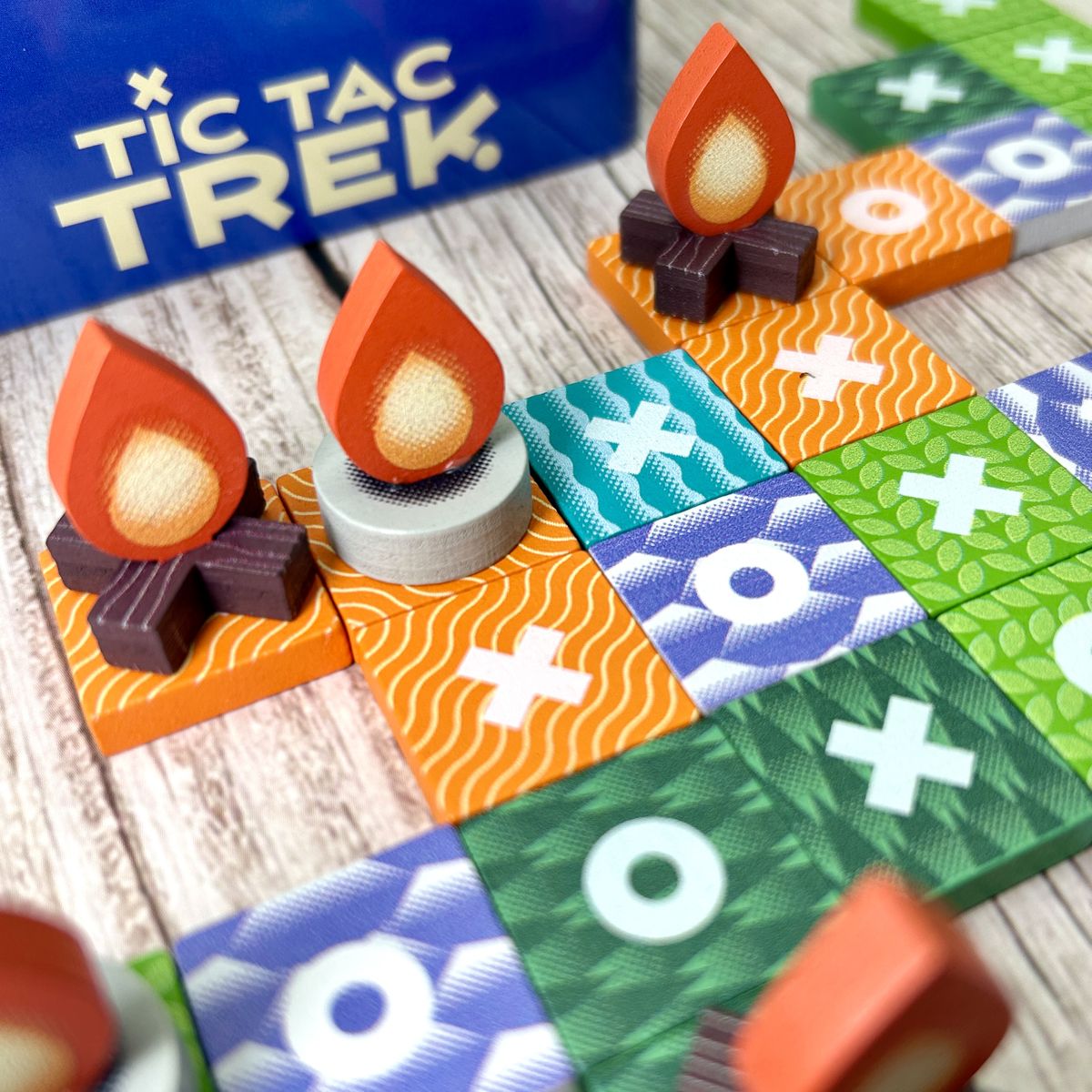 Tic Tac Trek tiles and campfire components