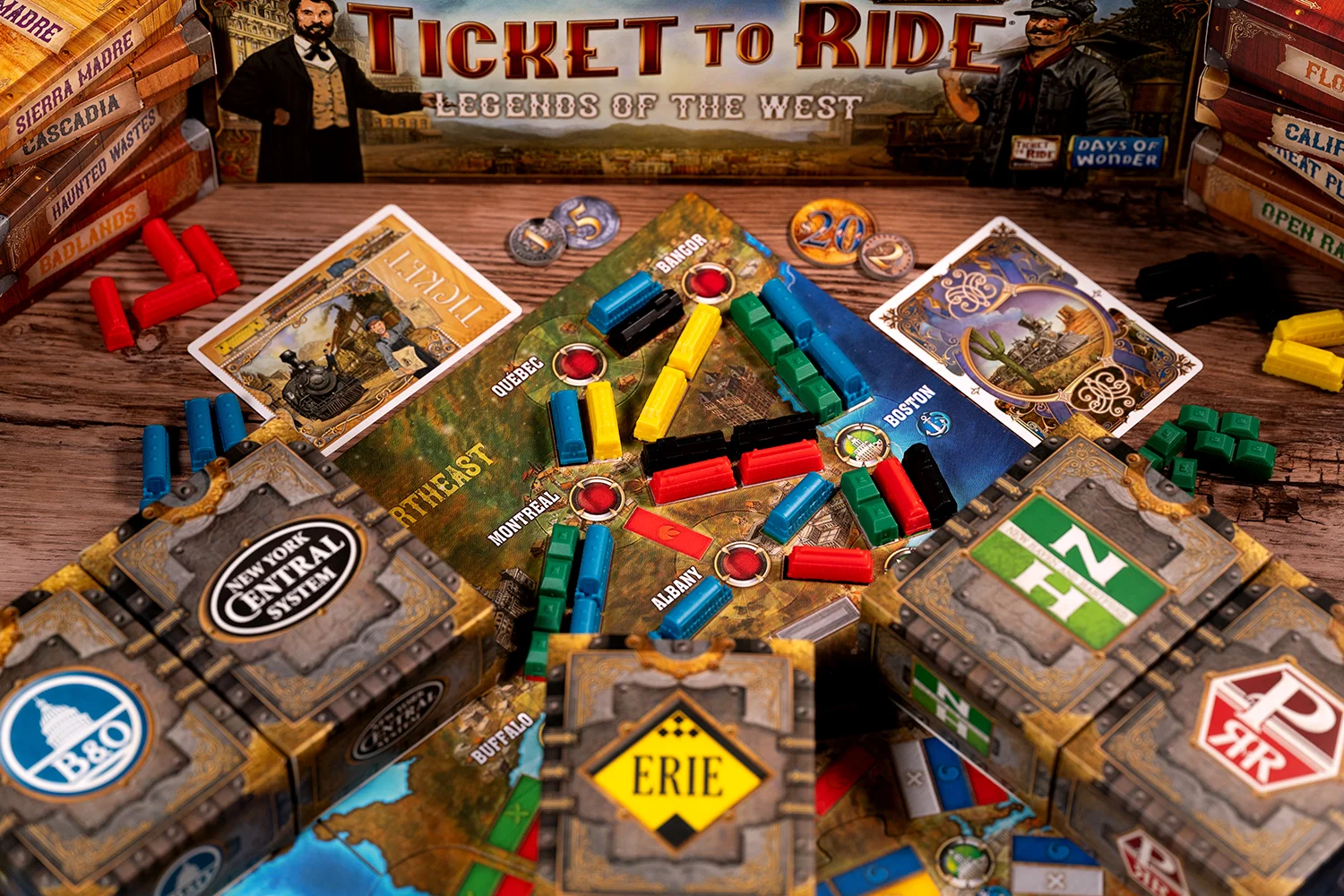 Ticket to Ride Legacy campaign storage and components