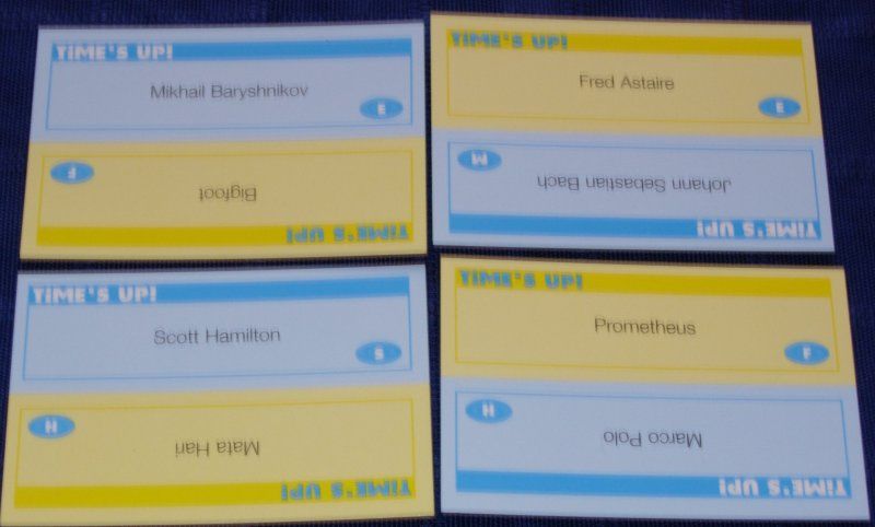 Time’s Up clue card examples