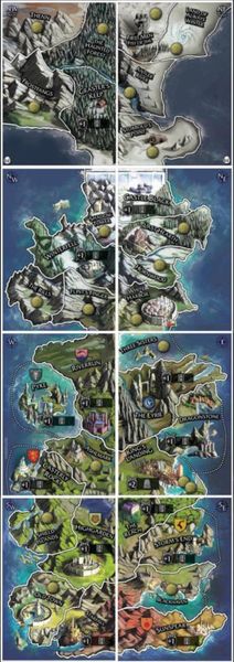 Tiny Epic Game of Thrones assembled Westeros map