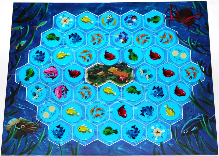 Tonari island board ready to play
