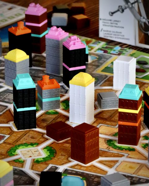 Tower Up board game construction in progress