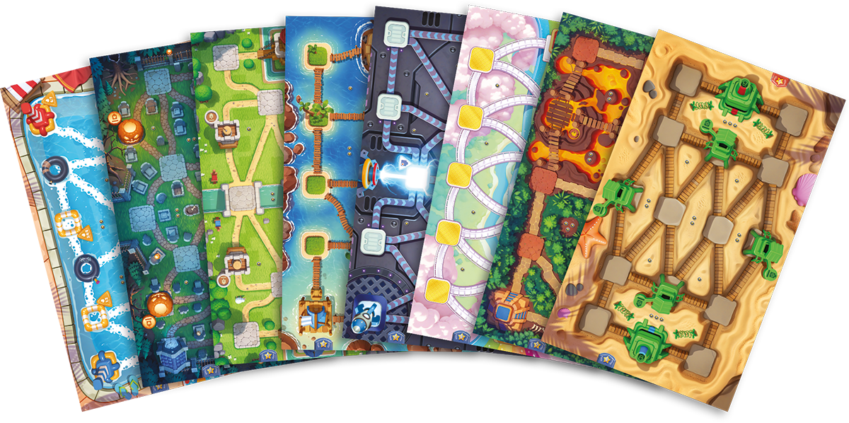 Eight Toy Battle terrain boards