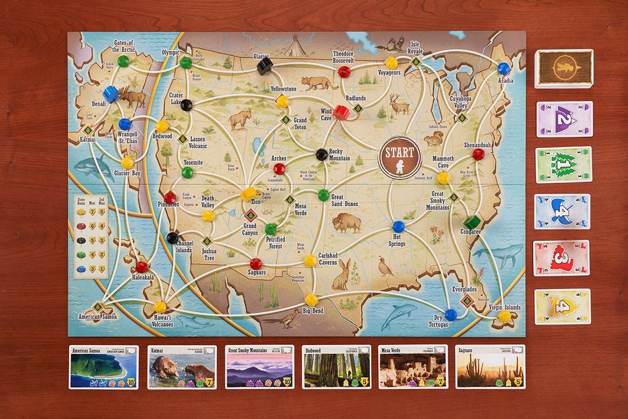 Trekking the National Parks cards stones and figures