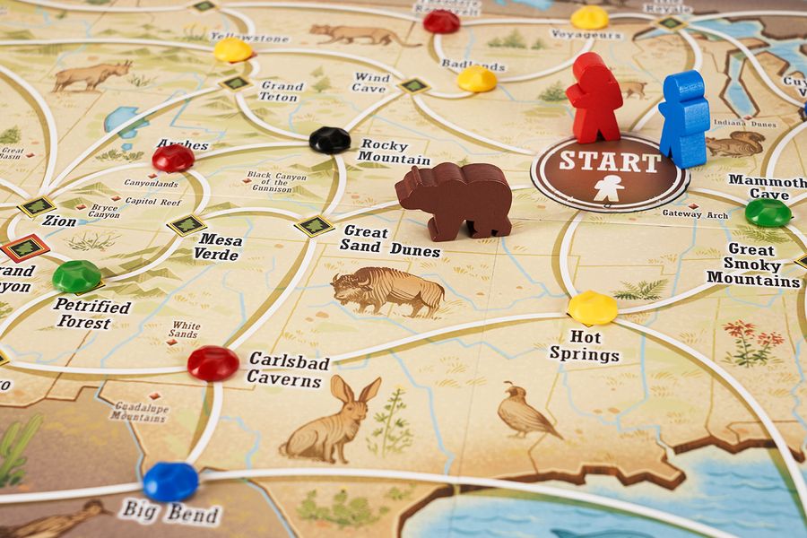 Trekking the National Parks Third Edition game setup