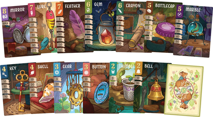 Trinket Trove animal and trinket cards