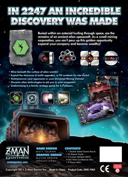 Undermining board game box back