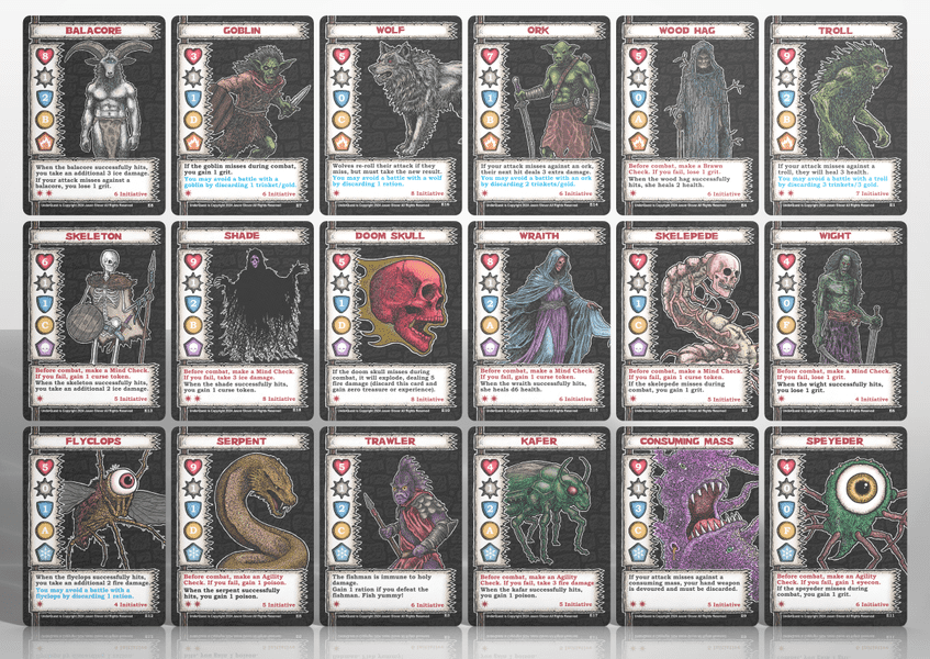 UnderQuest enemy cards