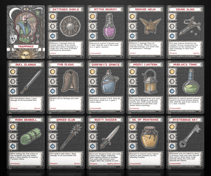 UnderQuest trappings cards