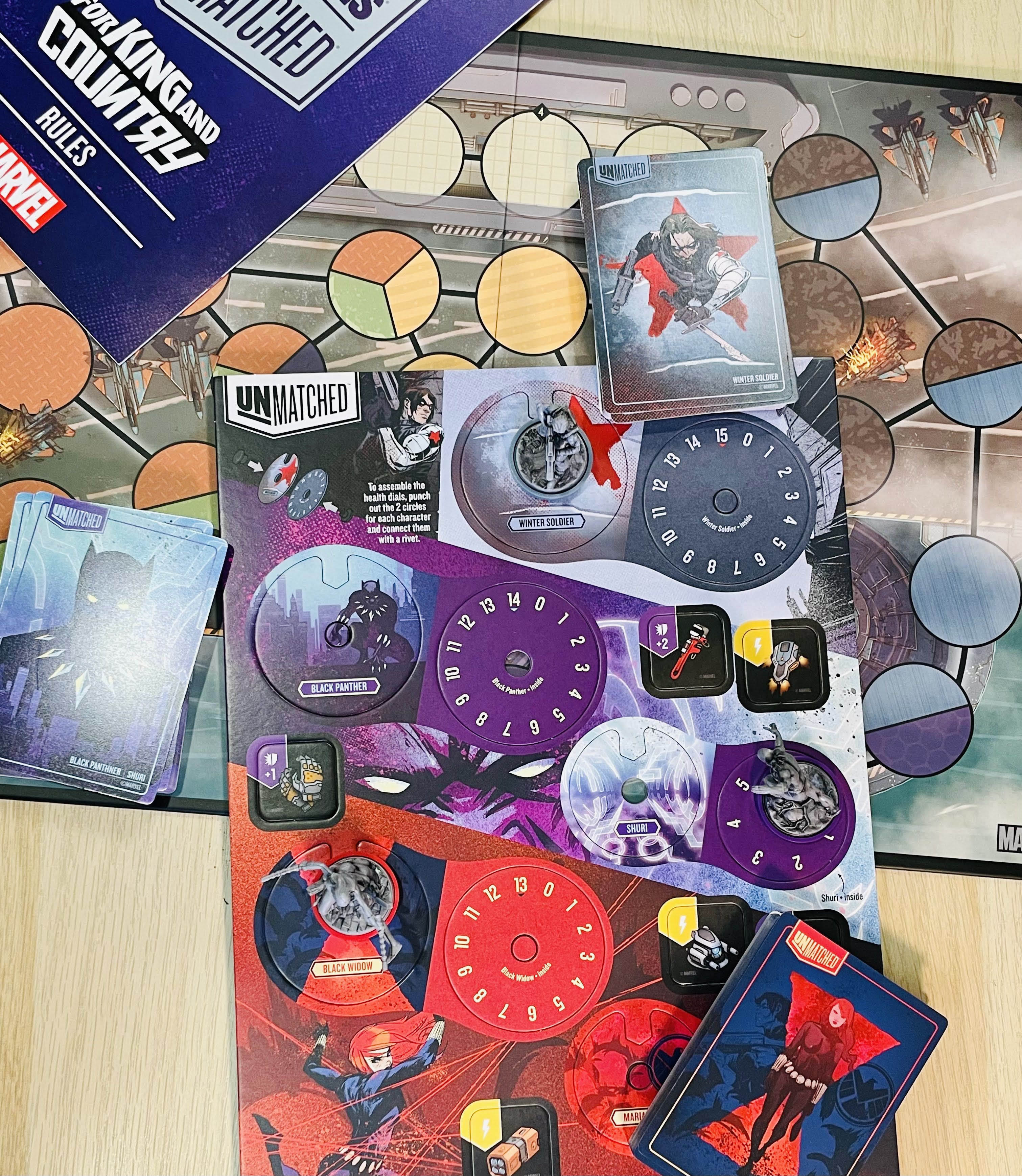 Unmatched For King and Country complete box contents
