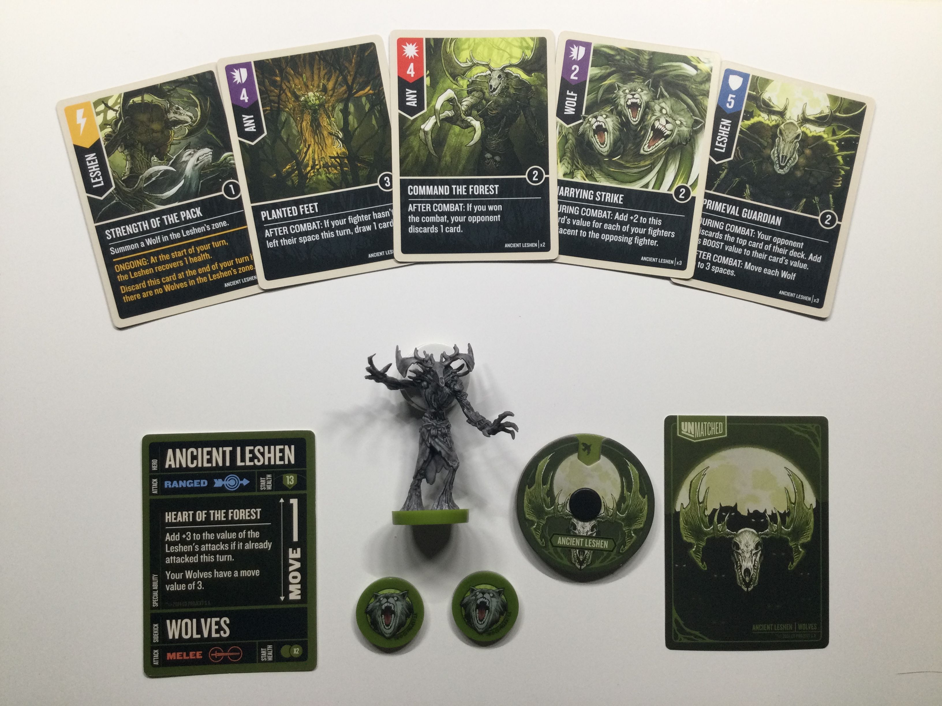 Unmatched Witcher Ancient Leshen components and cards