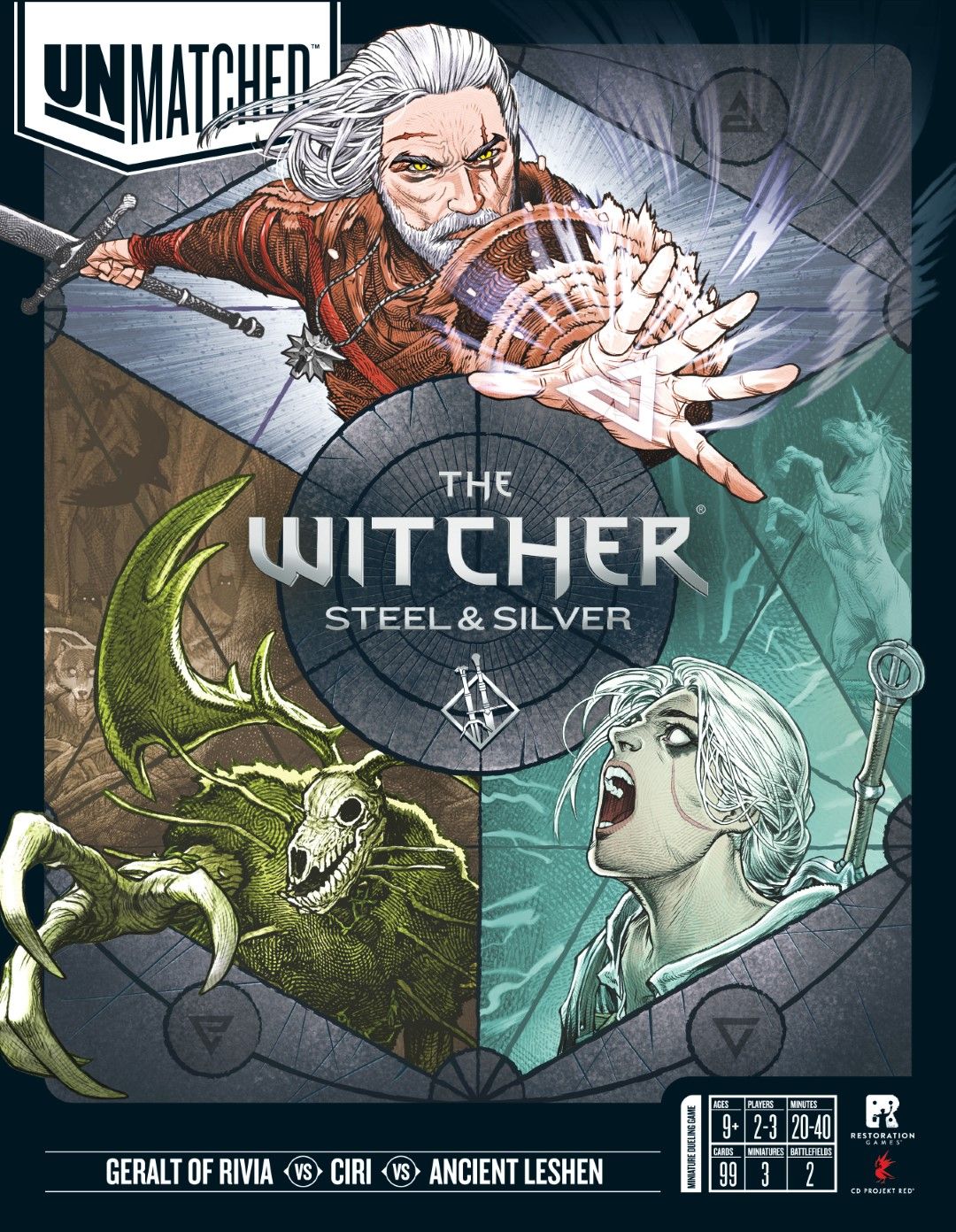 Unmatched: The Witcher – Steel and Silver box art