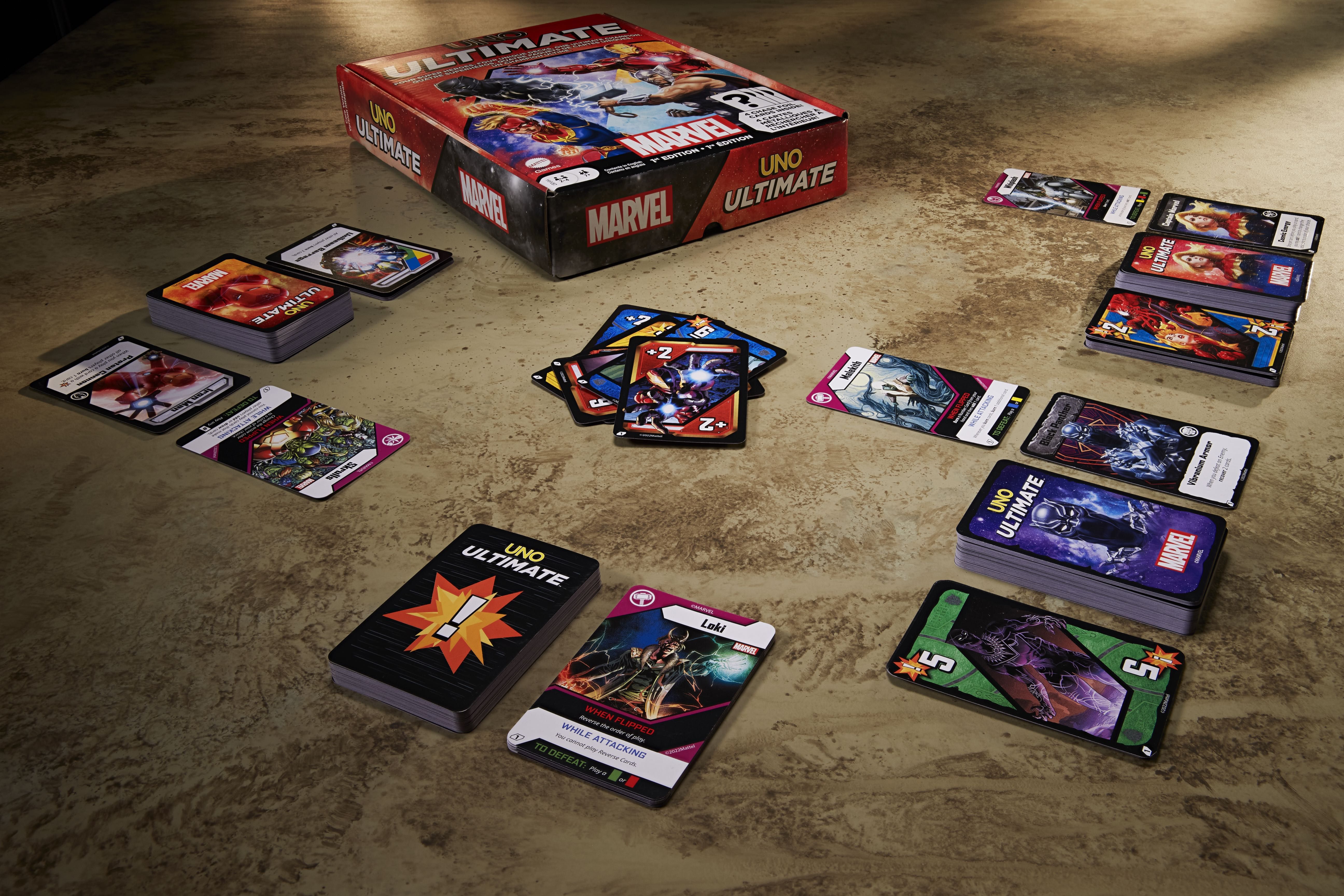 UNO Ultimate Marvel game in progress