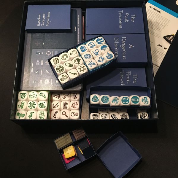 Untold Adventures Await cards tokens and dice