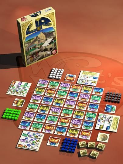 Ur modular board made from hexagonal civilization tiles