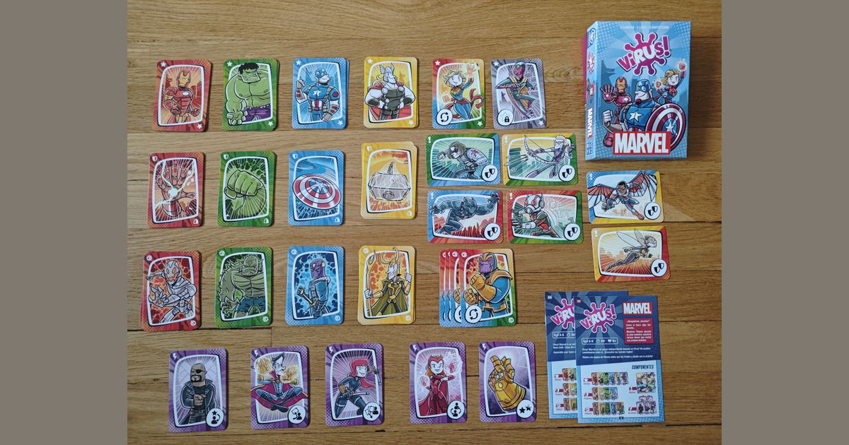 Virus Marvel cards and box