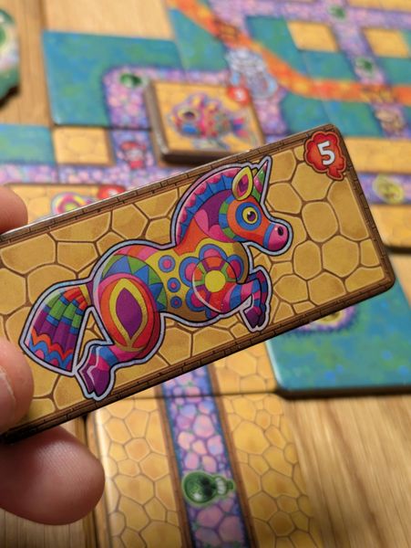 Close view of Viva Catrina path tiles