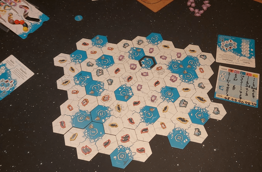 Waddle five-player game in progress