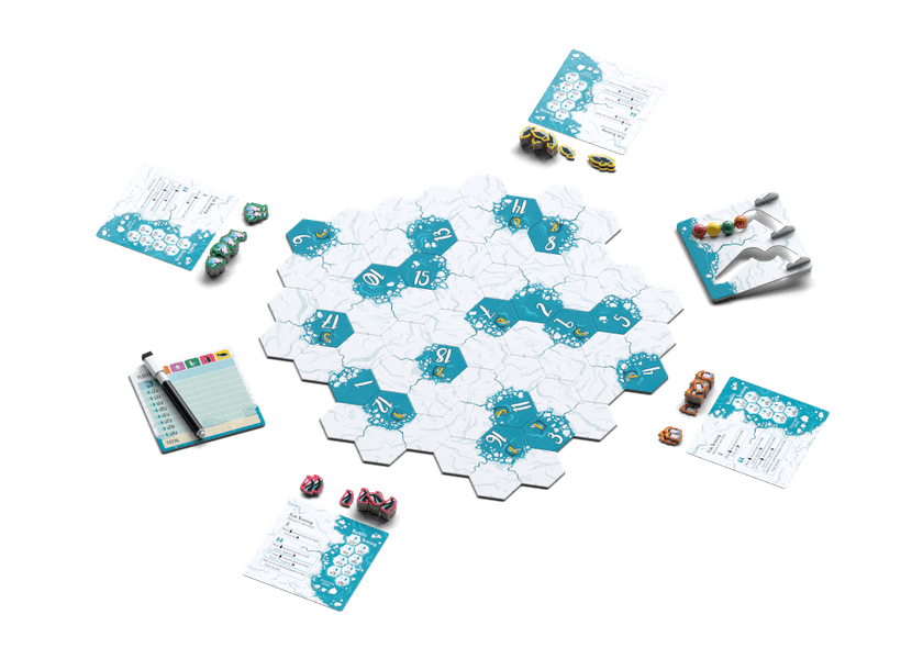Waddle board game setup