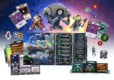 Wandering Galaxy board game components