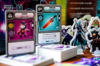 Wandering Galaxy cards dice boards and standees