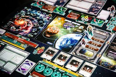 Wandering Galaxy game laid out during play