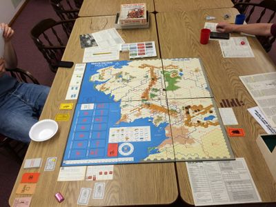 War of the Ring 1977 map counters charts and play materials