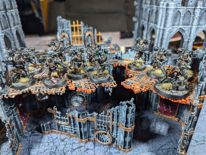 Kill Team Hivestorm game in progress on urban terrain