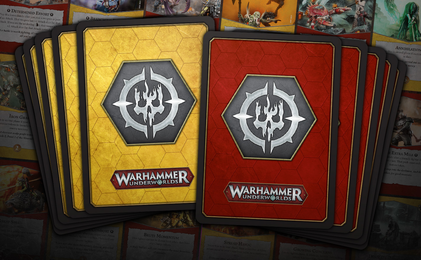 Warhammer Underworlds Embergard cards and miniatures