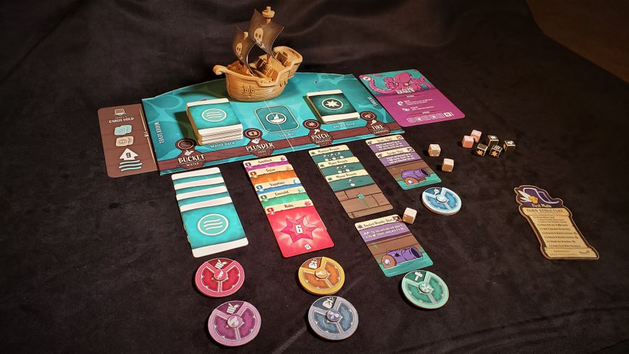 We're Sinking! board game table setup