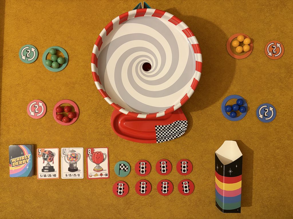 Whirly Derby marble race in progress