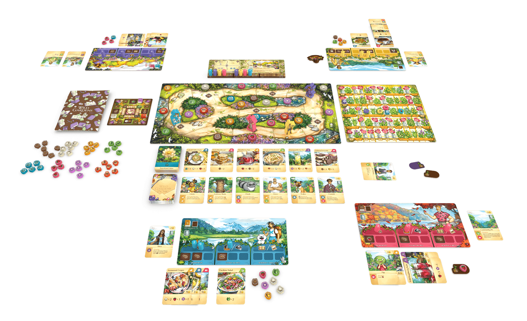Wild Gardens complete board game layout