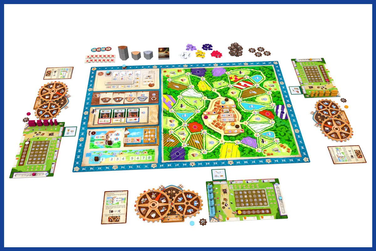 Windmill Valley components arranged for play