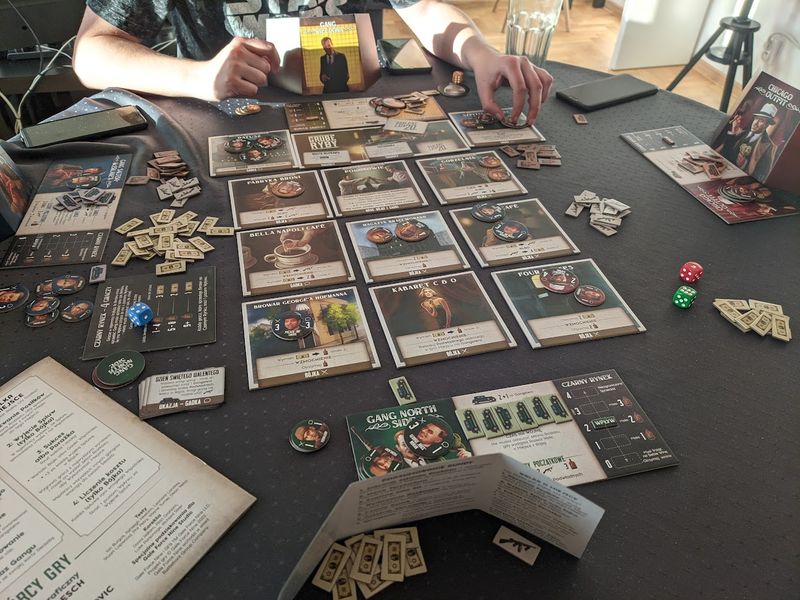 Close view of Wise Guys locations and gang pieces