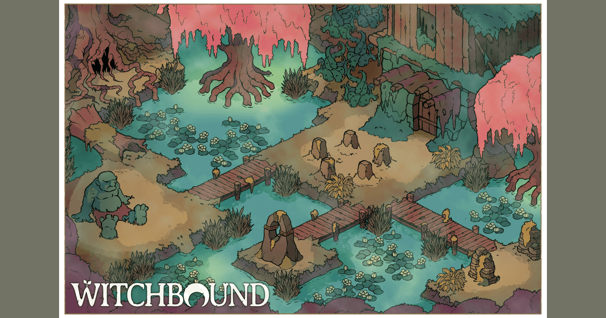 Witchbound illustrated story scene sample