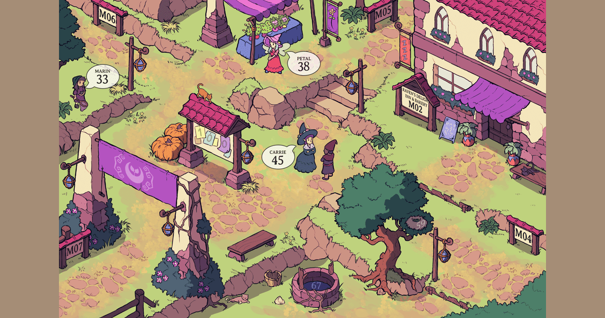 Witchbound town scene